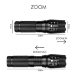 Lanterna Tática Portátil Militar Bateria Recarregável Luz LED X900 Altomex AL-B9001 - Imagem 3