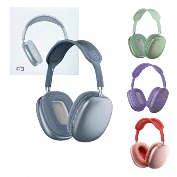Fone de Ouvido Headphone Bluetooth Sem Fio Wireless P9 COLOR ROHS (***DISPONÍVEL SOMENTE NA COR VERMELHO)