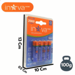 Cartela com 04 Pilhas recarregáveis AA - Inova Prime - 1.2V - Cell-11045 / 12078-AA - Imagem 4