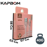 Cabo de dados Lightning IOS 4.8A 1 Metro Kapbom KA-912-5G (***DISPONÍVEL SOMENTE NA COR BRANCO) - Imagem 9