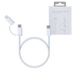 Cabo de Dados Trançado Conexão TIPO-C / TIPO-C com Adaptardor Lightning 60W de 1 Metro Altomex AL-467-1T2