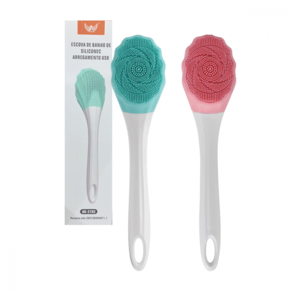 Escova de Banho Massageadora em Silicone Recarregável Altomex AK-2702