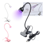 Mini Luminária Clip De Mesa com LED Ultravioleta Secagem Esmalte e Primers Rohs MJD-8