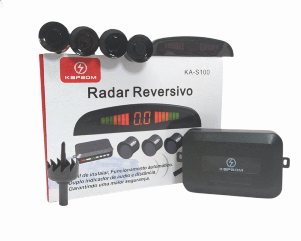 Sensor De Ré Estacionamento 4 Sensores Display Led Kapbom KA-S100