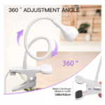 Mini Luminária Clip De Mesa com LED Ultravioleta Secagem Esmalte e Primers Rohs MJD-8 - Imagem 5