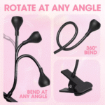 Mini Luminária Clip De Mesa com LED Ultravioleta Secagem Esmalte e Primers Rohs MJD-8 - Imagem 6