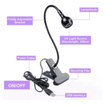 Mini Luminária Clip De Mesa com LED Ultravioleta Secagem Esmalte e Primers Rohs MJD-8 - Imagem 8