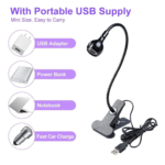 Mini Luminária Clip De Mesa com LED Ultravioleta Secagem Esmalte e Primers Rohs MJD-8 - Imagem 9