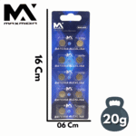 Cartela com 10 unidades de Bateria AG9 Litio 1.5V Maxmidia MAX-AG9 - Imagem 5