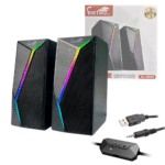 Caixa de Som Alto Falante RGB Bluetooth 6W - Computador Notebook P2 USB Eletromex EL-6005