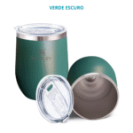 Mini Copo Térmico Cuia 350 ml em Aço Inox com Tampa Logo Stan. Cuia-350 (***DISPONÍVEL CIANO, NUDE, AZUL, AZUL MARINHO, VERDE ESCURO E VERDE) - Imagem 9