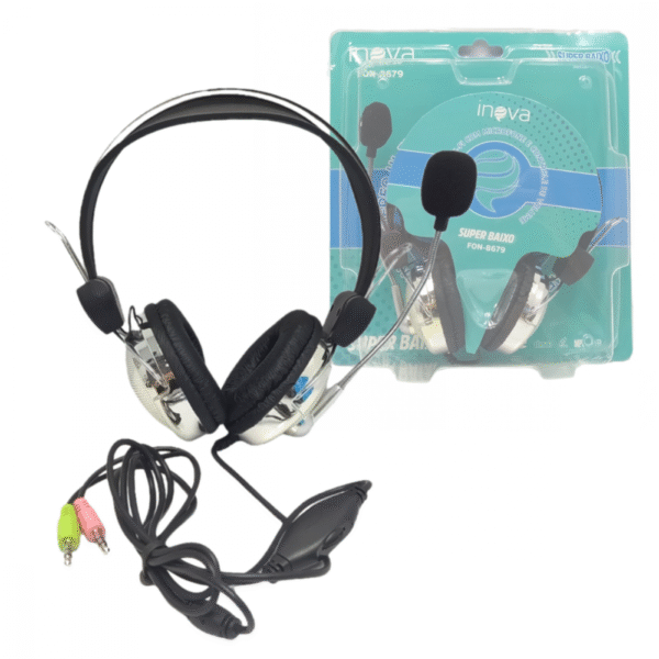 Fone Headset Gamer com Microfone e Controle De Volume P2 INOVA FON-8679