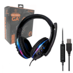Fone Headset Gamer com Fio e Microfone Estéreo LED Ajustável Conexão USB Kapbom KA-9007