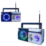 Rádio Retro Bluetooth 5.3 LED RGB Antena AM/FM Eletromex EL-1314 - Imagem 2