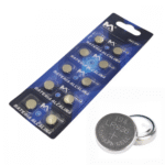 Cartela com 10 unidades de Bateria AG9 Litio 1.5V Maxmidia MAX-AG9