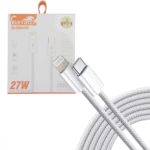 Cabo de dados TIPO-C / Lightning 27W Linha Premium de 1 Metro Eletromex EL-3122-PD