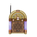 Rádio Portátil Retro Junkbox FM/AM Bluetooth 5W MP3 Entrada Pendrive e Cartão SD Eletromex EL-1309 - Imagem 2