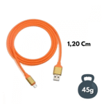 Cabo de Dados USB V8 Emborrachado Colorido 1.2 Metros Kapbom KAP-311-V8 - Imagem 6