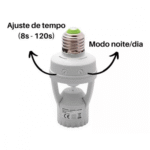 Sensor de Presença Lâmpada Luz Iluminação Bocal 360 Soquete E27 Fotocélula GYD / KA-9865 - Imagem 3