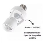 Sensor de Presença Lâmpada Luz Iluminação Bocal 360 Soquete E27 Fotocélula GYD / KA-9865 - Imagem 4
