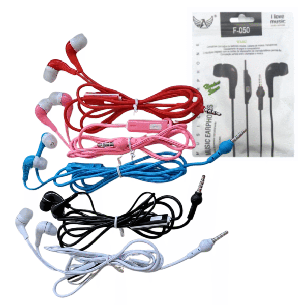 Fone de Ouvido Intra Auricular Com Fio e Microfone Color Altomex F-050 / F-060