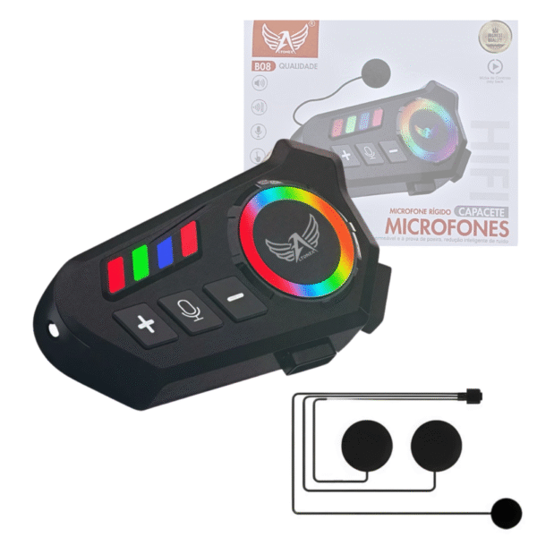 Fone De Ouvido com Microfone Para Capacete Moto Bluetooth Sem Fio a Prova d'Água Altomex B08