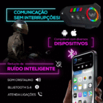 Fone De Ouvido com Microfone Para Capacete Moto Bluetooth Sem Fio a Prova d'Água Altomex B08 - Imagem 4