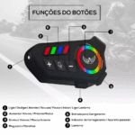 Fone De Ouvido com Microfone Para Capacete Moto Bluetooth Sem Fio a Prova d'Água Altomex B08 - Imagem 9