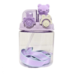 Garrafa Squeeze Infantil BICHOS 1 Litro com Canudo + Botão + Trava (***DISPONÍVEL AMARELO, VERDE E ROXO) - Imagem 6