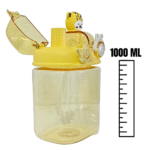 Garrafa Squeeze Infantil BICHOS 1 Litro com Canudo + Botão + Trava (***DISPONÍVEL AMARELO, VERDE E ROXO) - Imagem 2
