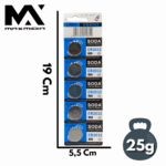 Cartela com 5 unidades de Bateria CR2032 Litio 3V Maxmidia MAX-CR2032 - Imagem 5