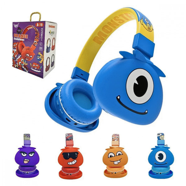 Fone De Ouvido Headphone INFANTIL Bluetooth Altomex B-19Y (***DISPONÍVEL SOMENTE ROXO E LARANJA)