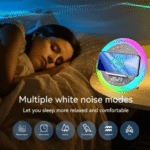 Caixa De Som com Relógio Digital Luz LED RGB e Carregador Por Indução 50W Eletromex EL-1078 - Imagem 5