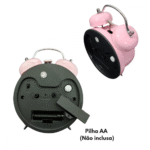 Relógio Retrô Analógico de Mesa Despertador Color Altomex AL-2306 (***COR VERDE ESCURO - ESGOTADO) - Imagem 7