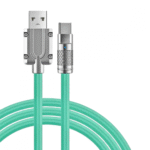 Cabo de dados TIPO-C acabamento em metal e LED Kapbom KA-020-TPC (***COR LARANJA - ESGOTADO) - Imagem 4