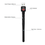 Antena Wifi Adaptador Usb Receptor Wireless para Rede Sem Fio Pc Notebook AL-C818 / IX-009 - Imagem 5