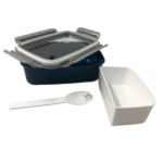 Vasilha de Plastico Tipo Marmita com divisora e Garfo Kapbom 7061 (***DISPONÍVEL SOMENTE NA COR SALMÃO) - Imagem 3