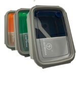 Vasilha de Plastico Tipo Marmita com divisora e Garfo Kapbom 7061 (***DISPONÍVEL SOMENTE NA COR SALMÃO) - Imagem 2