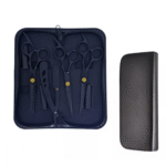 Estojo com 6 Peças Tesouras e Navalha Profissionais Barbeiro Fio Laser BLACK Altomex AL-2917 - Imagem 3