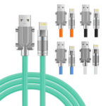 Cabo de dados Lightning IOS Acabamento em Metal LED Kapbom KA-020-IOS