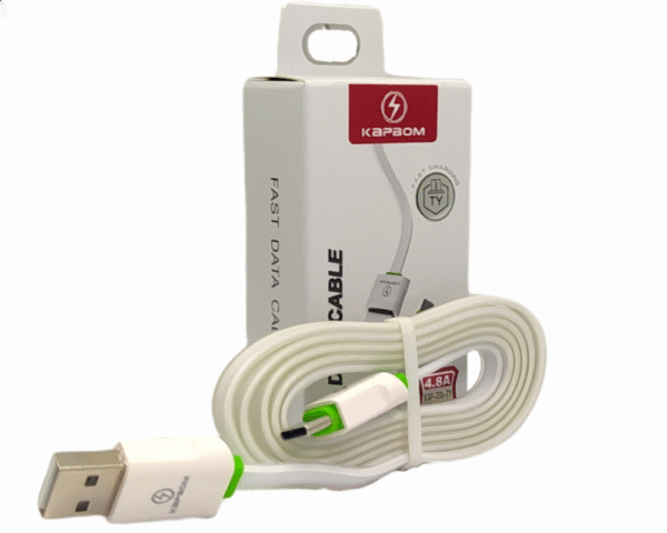 Cabo de dados TURBO TIPO-C 4.8A / 1 metro Kapbom KAP-370-TPC