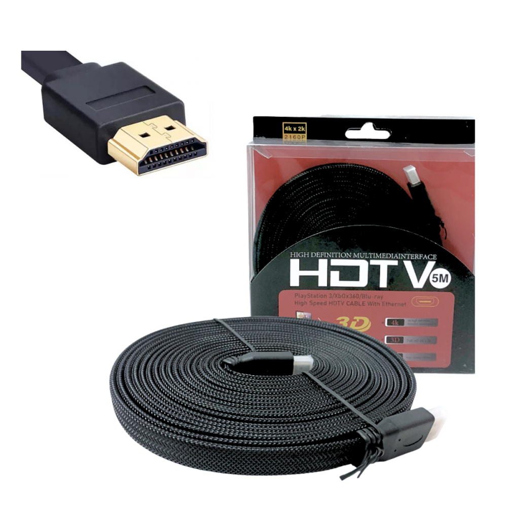 1535180325kji7fi6jf4.png Cabo HDMI 5 metros 2.0 Full HD Alta Velocidade 4K Eletromex EL-8103 - Imagem 1