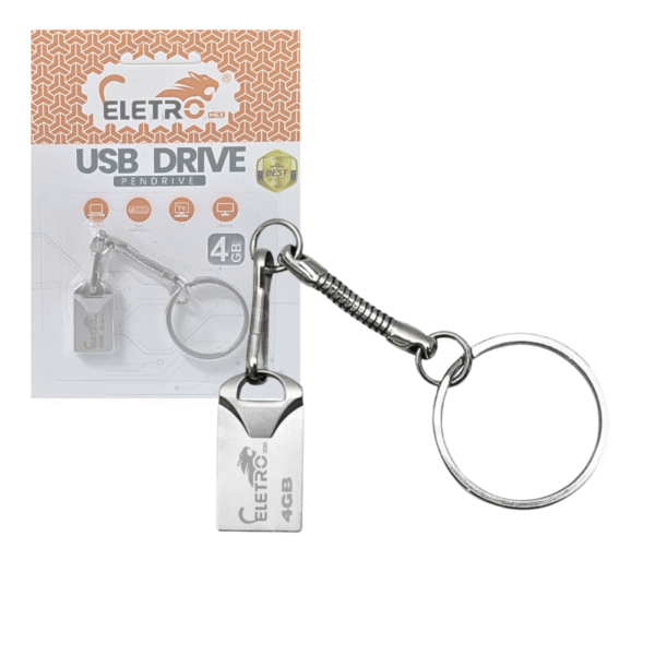 Pendrive Chaveiro 4GB Unidade Flash USB de Alta Velocidade Eletromex EL-AU-4
