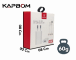 Carregador Completo 12W Cabo Móvel Lightning 1 Metro Kapbom KA-5007-5G - Imagem 8