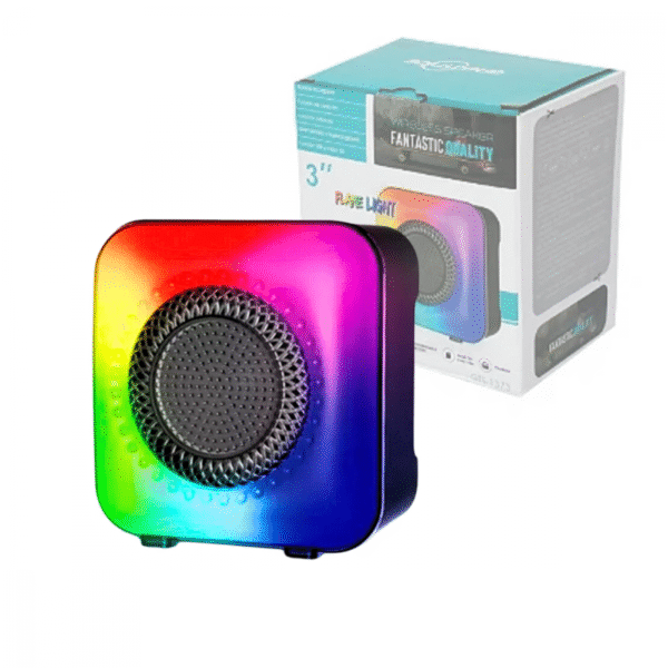 Caixa de som Bluetooth sem fio Portátil LED Light RGB Black GTS-1373