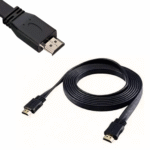 Cabo HDMI Achatado 2 metros 4K Emborrachado High Speed Exbom HDMI-2M-0220