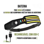 Lanterna de Cabeça Farol Super LED COB com Sensor Altomex AL-B1903 - Imagem 2