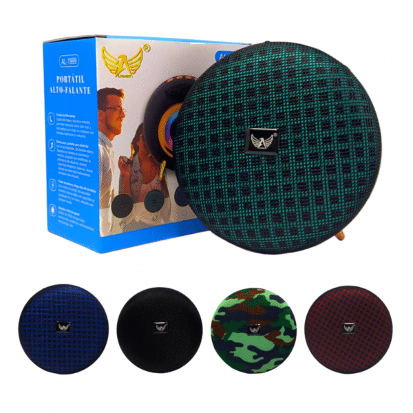 Caixa De Som RGB LED Portatil Bluetooth AL-1999