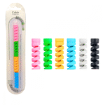 Cartela com 04 Protetor de Cabo em Silicone Espiral para Fio Celular Carregador USB Cable Protector CP-01