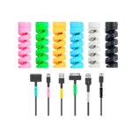 Cartela com 04 Protetor de Cabo em Silicone Espiral para Fio Celular Carregador USB Cable Protector CP-01 - Imagem 2